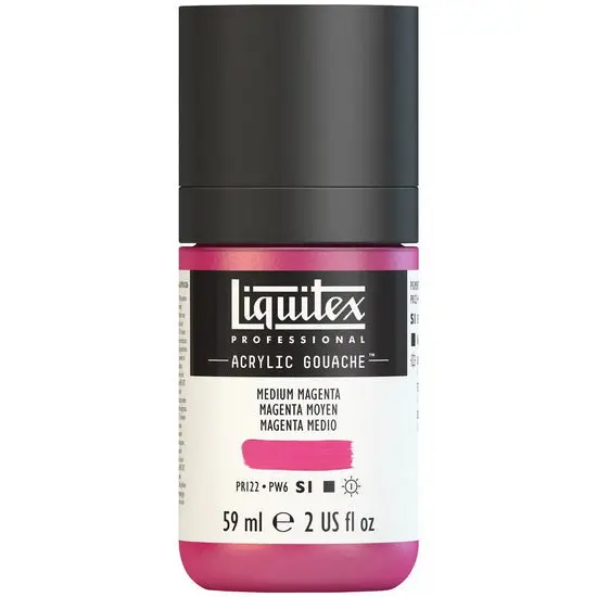 Medium Magenta Acrylic Gouache, 2 Oz 1