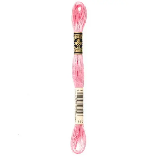 Medium Pink Embroidery Floss – Dmc Color #776, 8-Strand Cotton 1