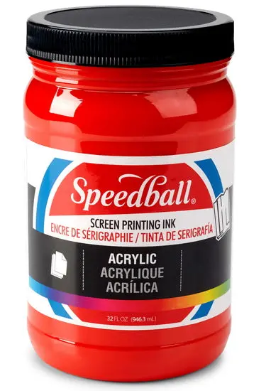 Medium Red Screen Printing Ink – 32 Oz Bottle 1