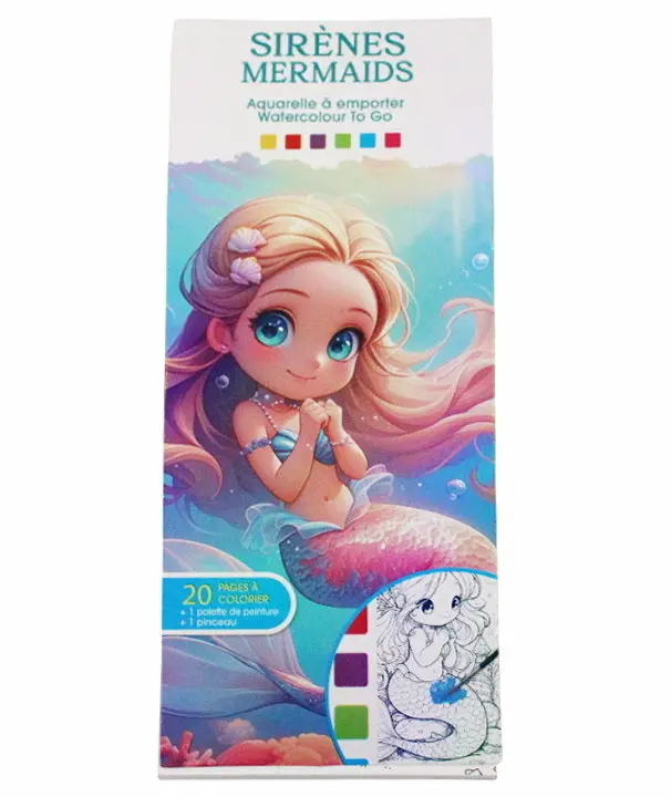 Mermaid-Themed Coloring Book For Adults And Kids 1