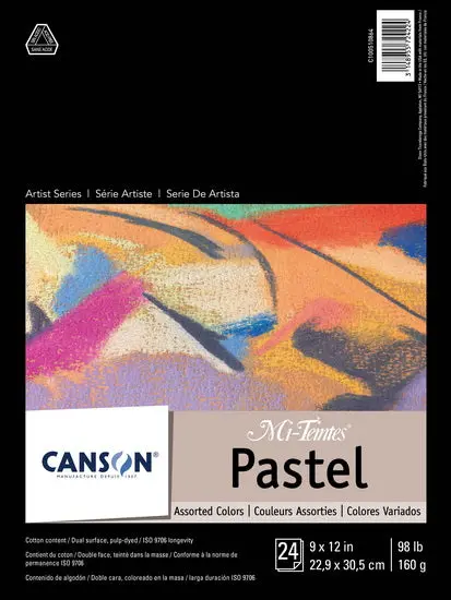Mi-Teintes Pastel Paper Pad – 9 × 12 Inches, 24 Sheets 1