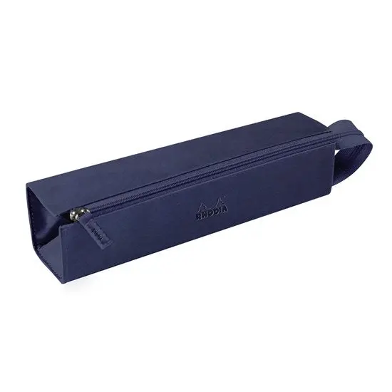 Midnight Blue Zippered Pencil Case – Slim & Durable 1