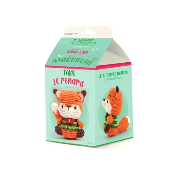 Mini Amigurumi Crochet Kit – Fox Design 1