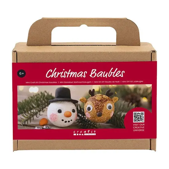 Mini Christmas Ornament Crafting Kit – Reindeer & Snowman Designs 1