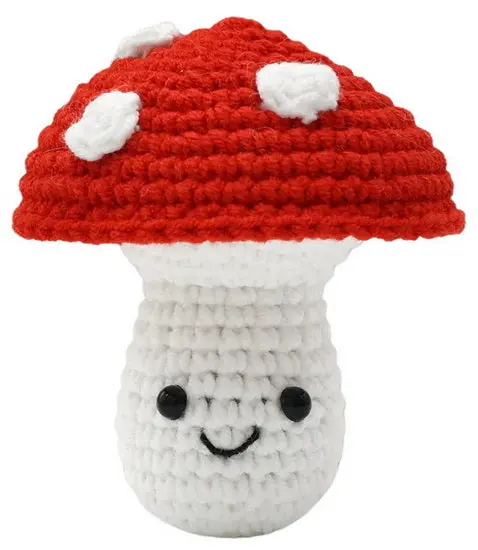 Mini Mushroom Crochet Keychain Kit – Diy Amigurumi Project 1