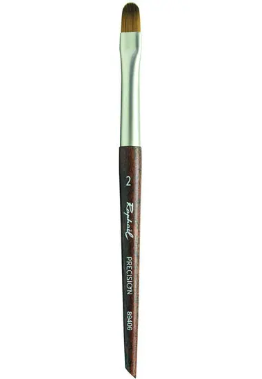 Mini Synthetic Paintbrush — Precision Worn-Bulged Tip, Size #2 1