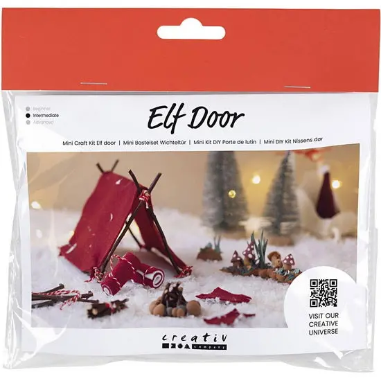 Miniature Camping Craft Kit – Winter Snow Scene Theme 1