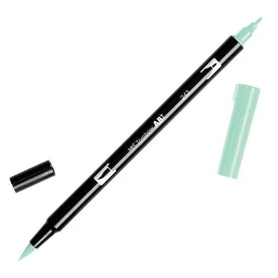 Mint Dual-Tip Brush Pen – Flexible Nylon Tip & Fine Point 1