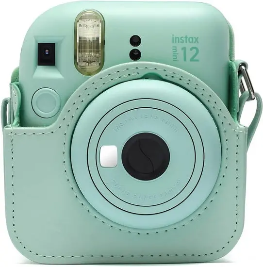 Mint Green Instax Mini 12 Camera Case – Protective Carry Sleeve With Accessory Pockets 1