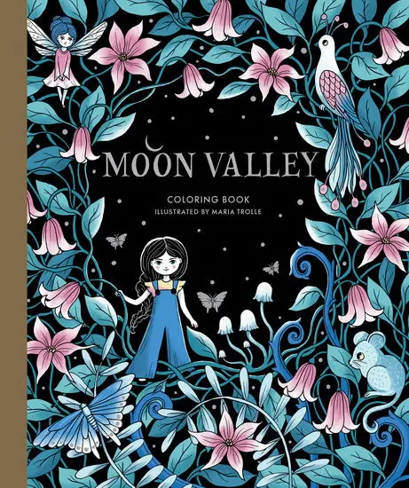 Moon Valley Themed Adult Coloring Book 1