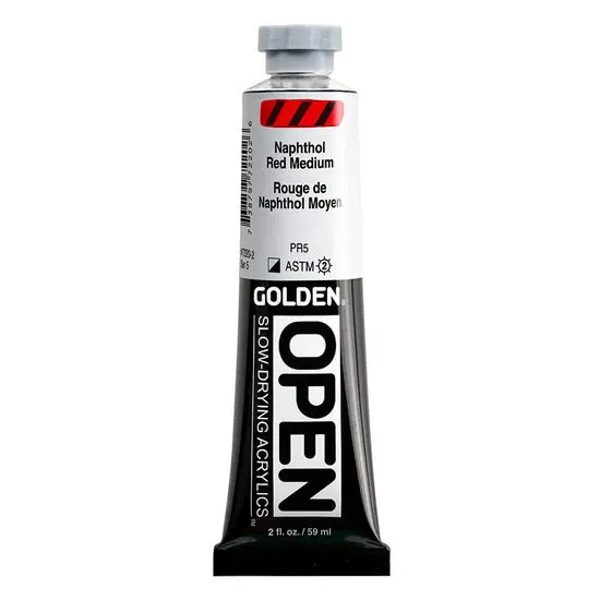Naphthol Red Medium Acrylic – Open Series, 2 Oz (60 Ml) 1
