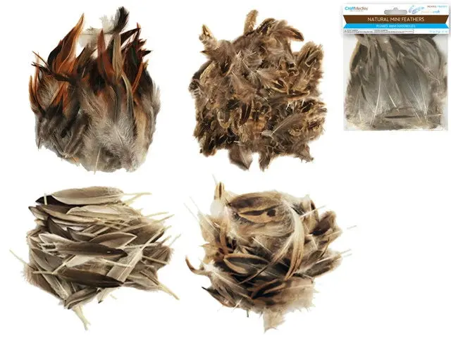Natural Mini Feathers Craft Supply – 3G Assorted Sizes 1
