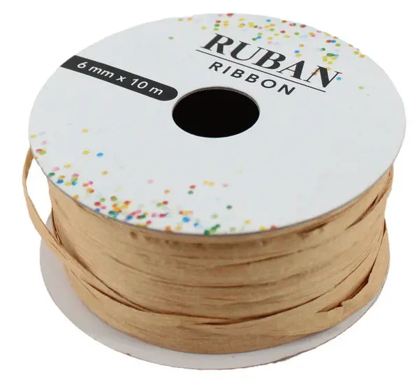 Natural Raffia Ribbon – Unbleached, 100% Biodegradable 1