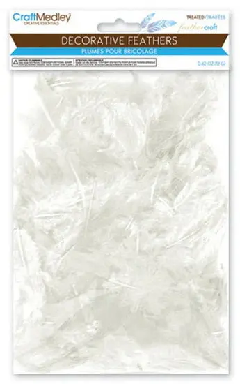 Natural White Feathers – 12 Gram Pack 1
