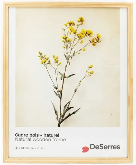 Natural Wood Picture Frame – 16 × 20 Inches, Unfinished Rustic Style 1