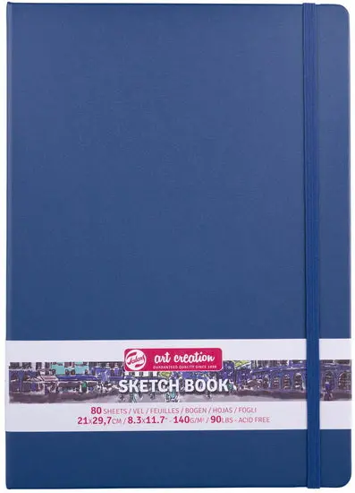 Navy Blue Sketchbook – 21 × 29 Cm Art Journal With Premium Drawing Paper 1
