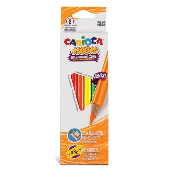 Neon Colored Pencil Set – 6-Piece Maxi Pack 1