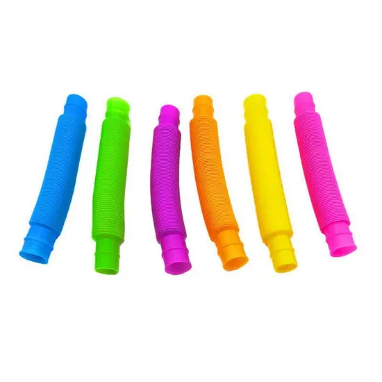 Neon Pop Tubes – Pack Of 6 Flexible Sensory Learning Tools 1