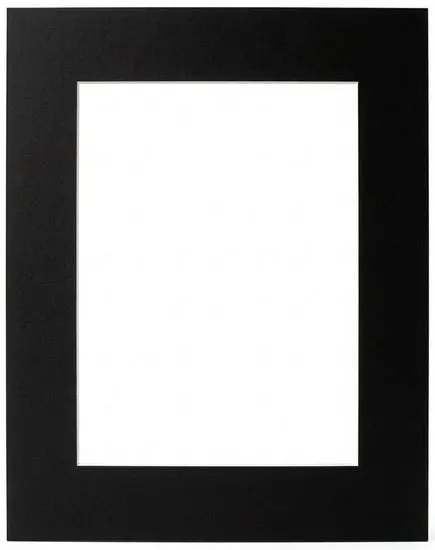 Neutral Mat Board – Black Finish, 16X20 Inch With 8X10 Inch Opening 1