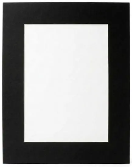 Neutral Ph Black Mat Board, 18×24 / 13×19 Inches 1