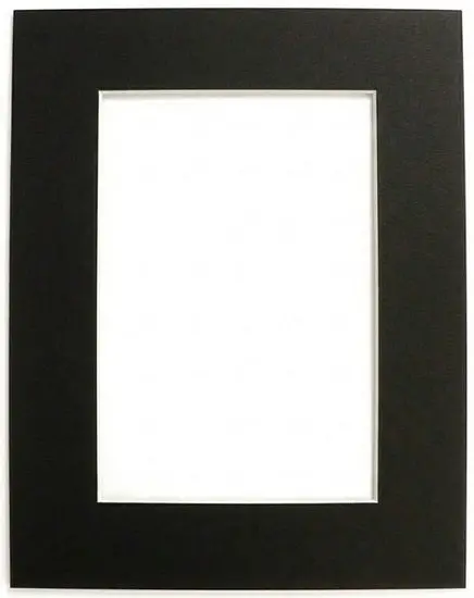 Neutral Ph Black Mat Board – 8 × 10 Inch / 5 × 7 Inch Dual-Size 1