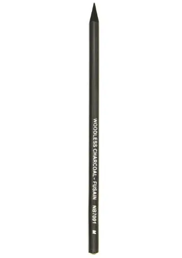Nobel Medium-Soft Charcoal Pencil – Natural Wood Casing, Blendable Core 1