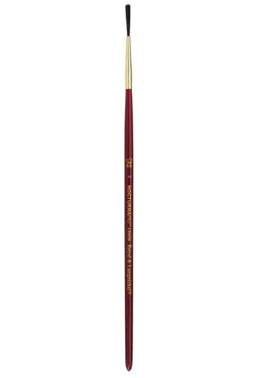 Nocturna Short-Handle Lettering Brush – Size #2 1