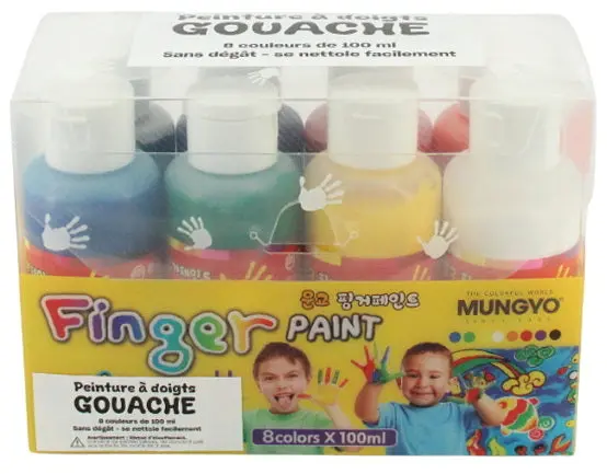 Non-Toxic Finger Paint Set – 100 Gram Tubs (Pack Of 8) 1