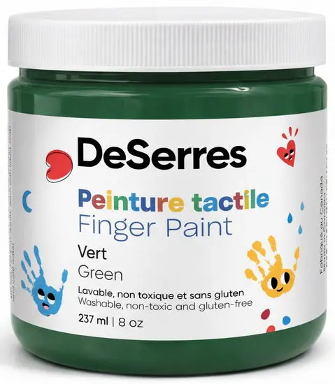 Non-Toxic Finger Paint – Vibrant Green, 237Ml 1