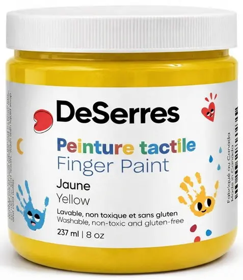 Non-Toxic Finger Paint – Vibrant Yellow, 237 Ml 1