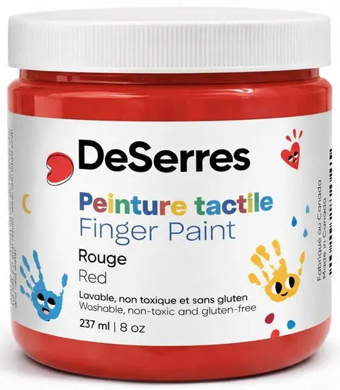 Non-Toxic Red Finger Paint – 237 Ml, Washable & Vibrant 1