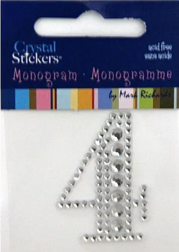 Number 4 Adhesive Sticker – Assorted Sizes And Finishes 1