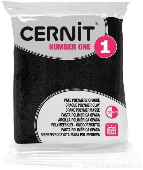 Number One Polymer Modeling Clay – Opaque Black (0.056 Lb) 1