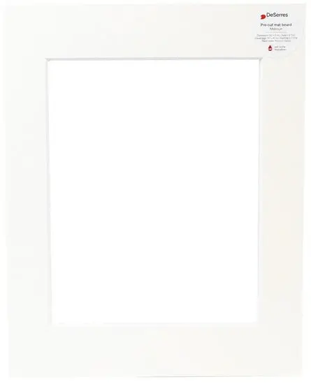 Off-White Mat Board – Fits 11×14″ Or 8×10″ Frames 1