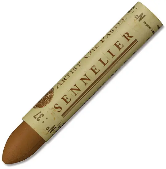 Oil Pastel Stick – Raw Sienna, 5 Ml Equivalent Volume 1