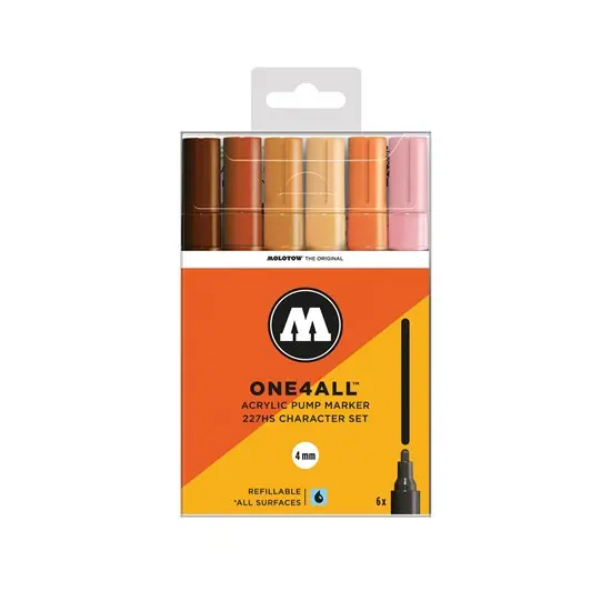 One4All Character Marker Set – 6 Dual-Tip 4 Mm Pens 1