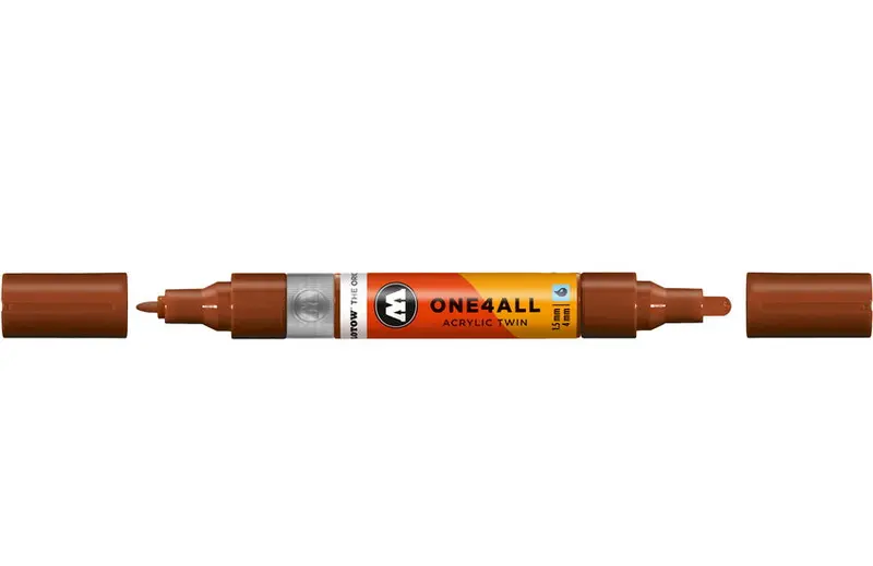 One4All Dual-Tip Hazelnut Brown Marker – 1.5Mm Fine + 4Mm Brush Nib 1