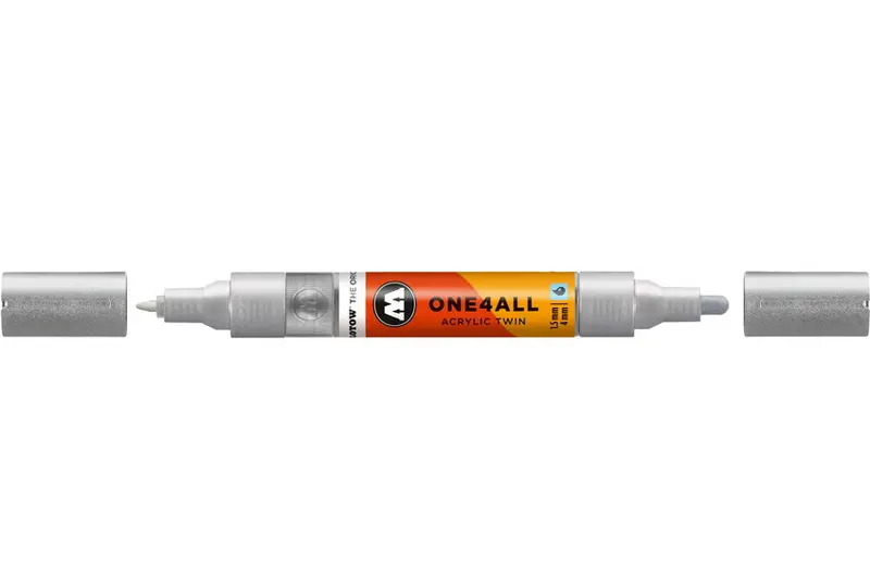 One4All Metallic Marker – Silver, Dual Tip (1.5–4 Mm) 1