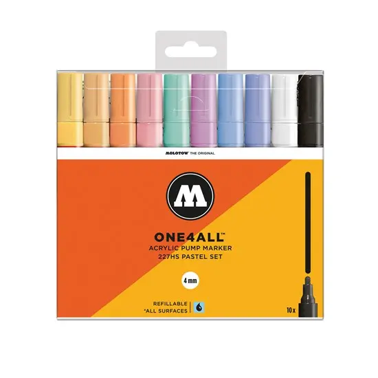 One4All Pastel Marker Set – 10 Colors, 4Mm Tip 1