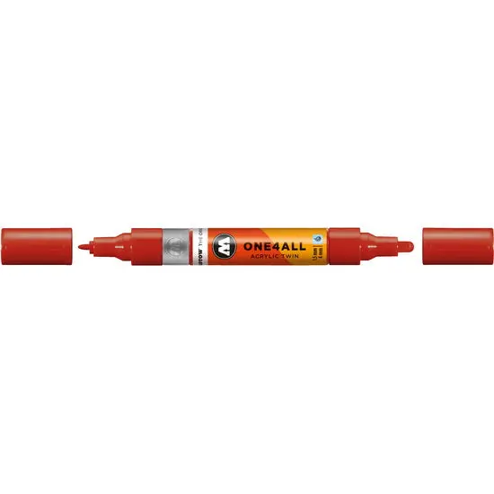 One4All Twin Acrylic Marker – Raspberry Red, Variable 1.5–4Mm Chisel Tip 1