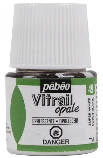 Opalescent Vitrail Glass Paint – Super White, 45 Ml 1