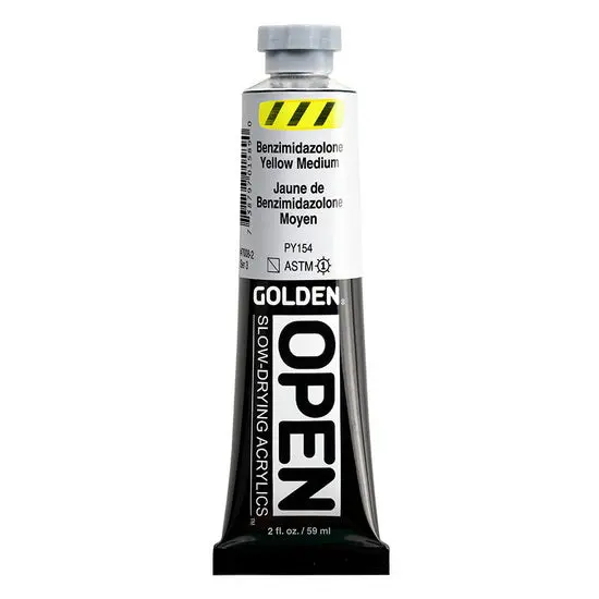 Open Acrylic Paint – Benzimidazolone Yellow Medium, 2 Oz, Series 3 1