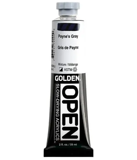 Open Acrylic Paint – Payne’S Gray, 2 Oz Slow-Drying Formula 1