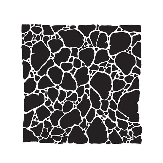 Organic Matter Stencil – 6X6 Inch Reusable Design For Mixed Media 1