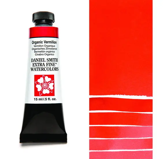 Organic Vermilion Watercolor Tube – 15Ml (Series 2) 1