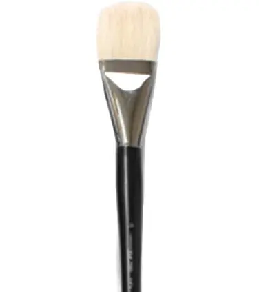 Oval Hog Hair Paintbrush – Size 16, Premium Bristles 1