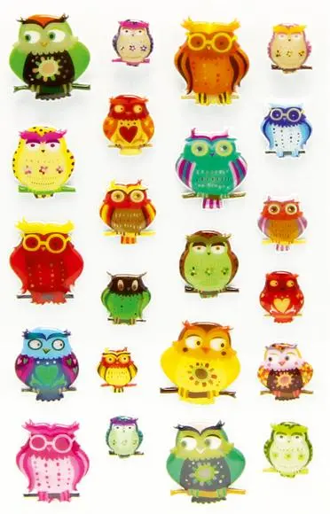Owl-Themed Decorative Sticker Pack – Cooky Brand, Fun & Whimsical 1