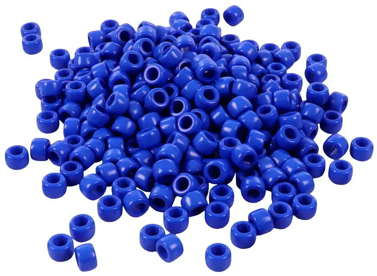 Pack Of 300 Navy Blue Pony Beads – 9Mm Round Craft Beads 1