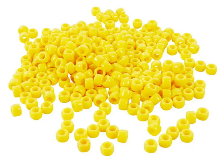 Pack Of 300 Yellow 9Mm Pony Beads 1