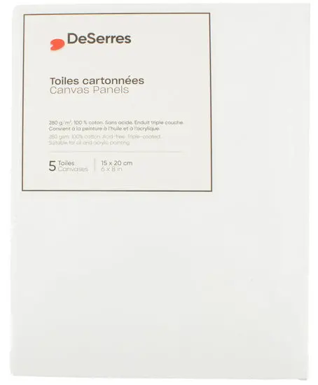 Pack Of 5 Canvas Boards – 6X8 Inch Pre-Stretched Panels 1